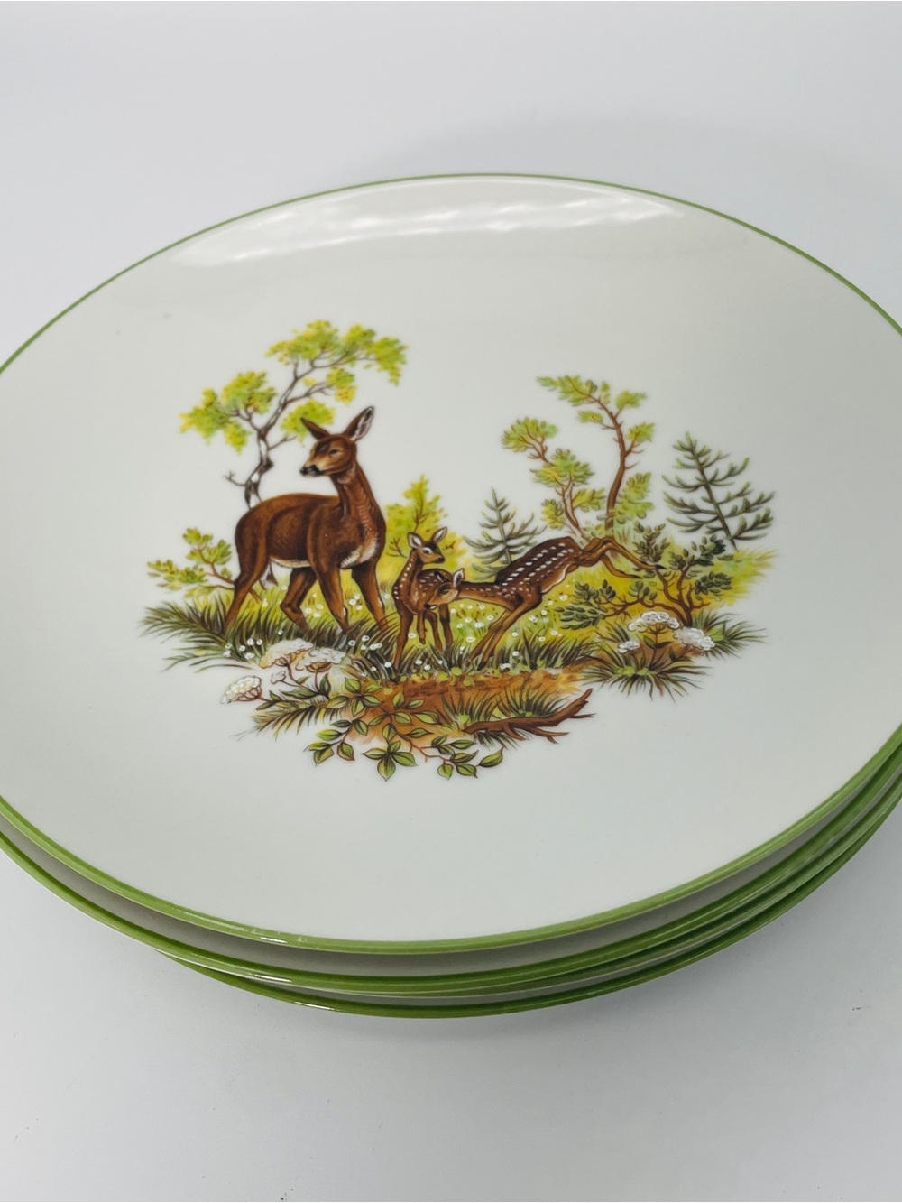 Bareuther Waldsassen Bavaria Germany Woodland Wildlife Salad Plates Set of 4 - Picture 2 of 10